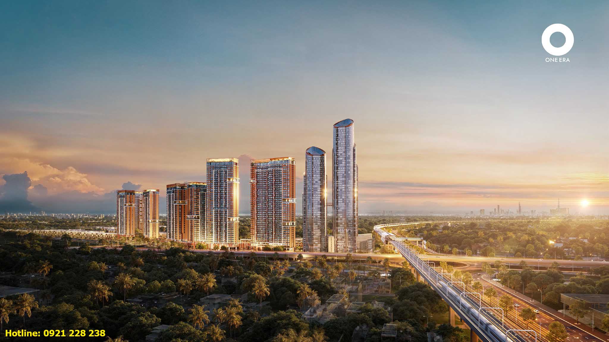 Không gian trước nhà phố One Era tại phân khu Nizi